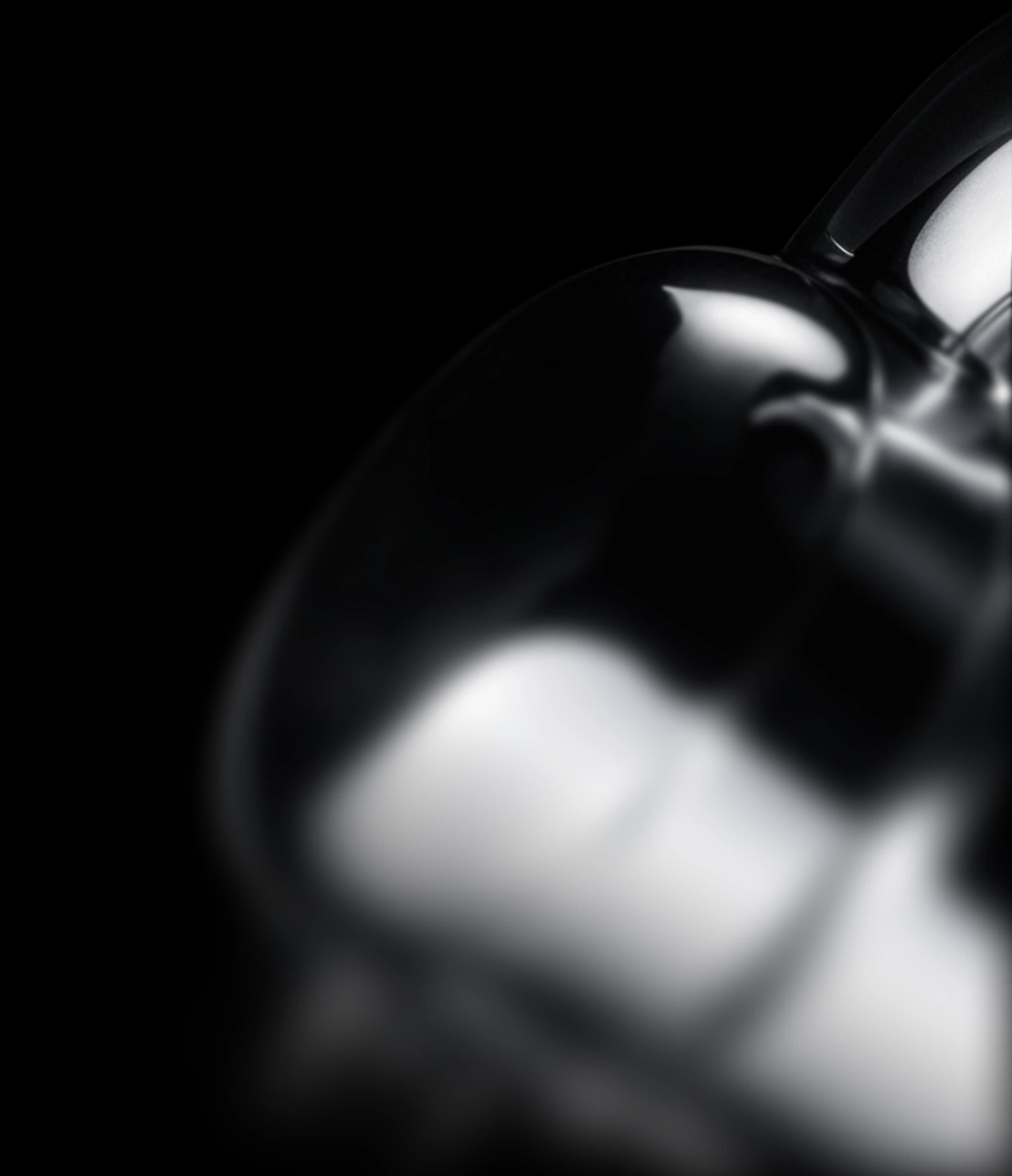 Decorative abstract metallic texture in the bottom right of the hero